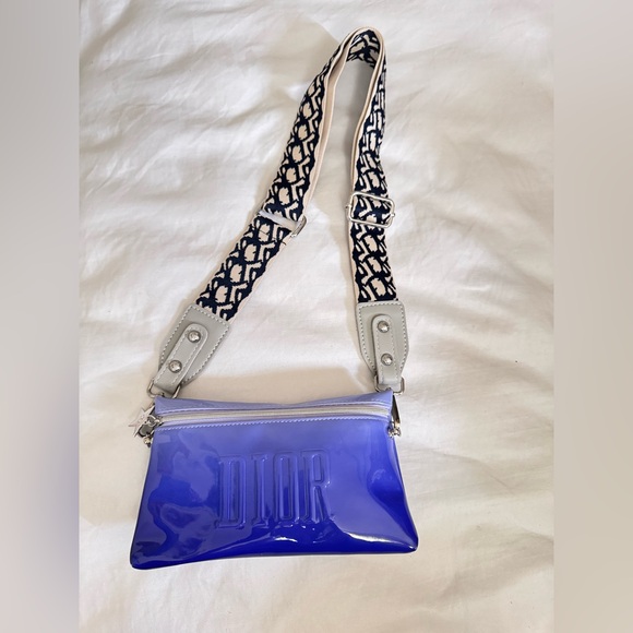 DIOR Royal Blue Ombré Pouch To Crossbody/Shoulder bag - Picture 1 of 7